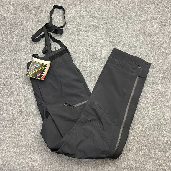 Mountain Hardwear Dawnlight Gore-Tex Pro Pant Bibs Men Large Long Black NEW $550 - Picture 1 of 15